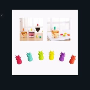 NIP Pineapple drink glass charms